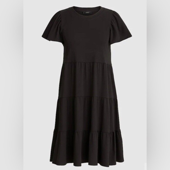 J. CREW Tiered Mini Dress in Black - Picture 5 of 10